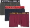 JACK & JONES Herren Boxershorts Jaclichfield Trunks 3 Pack, 3 Violett (Burgundy), Medium -